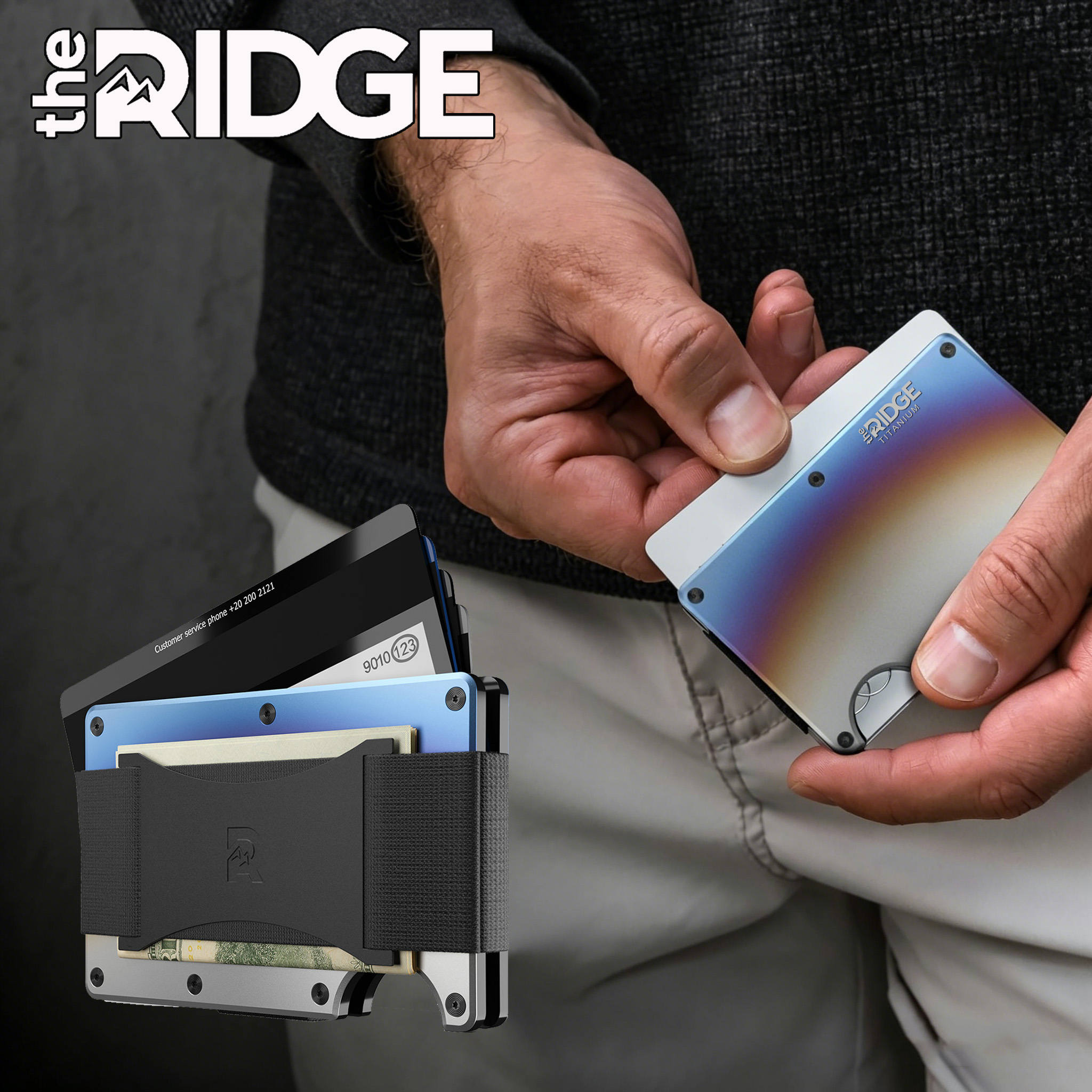 Wallet Slim Titanium - The Ridge Wallet for Men, RFID