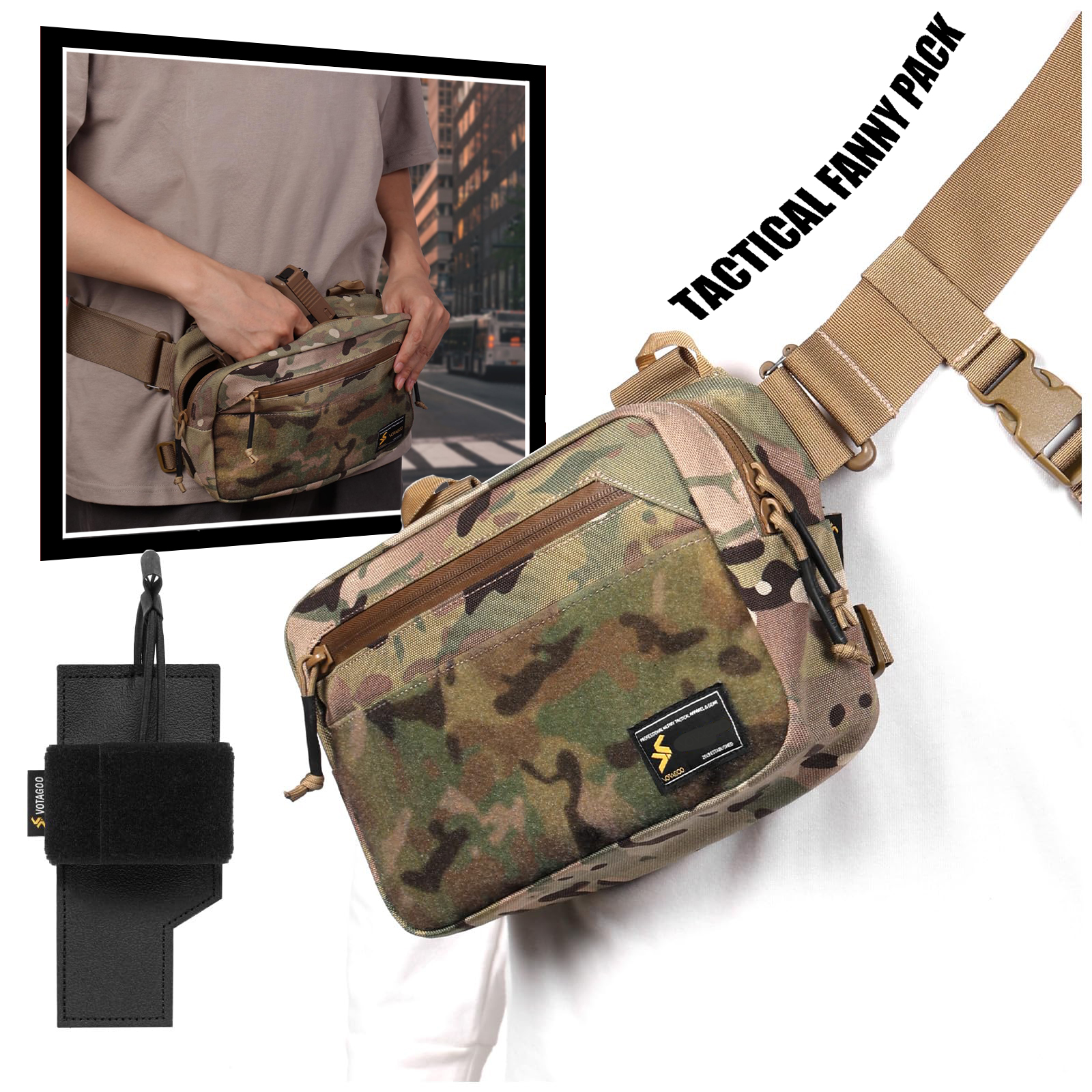 Edc Carry Fanny Pack - Tactical Fanny Pack, Concealed Carry CCW