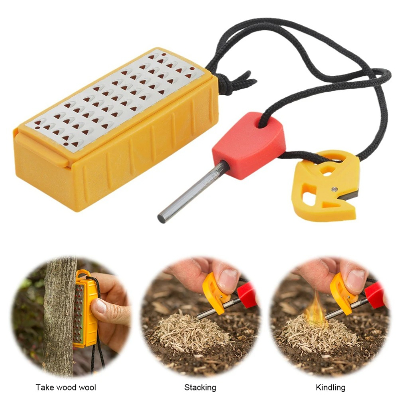 Portable Outdoor Emergency Tin - Ferro Rod Striker 评论和价格