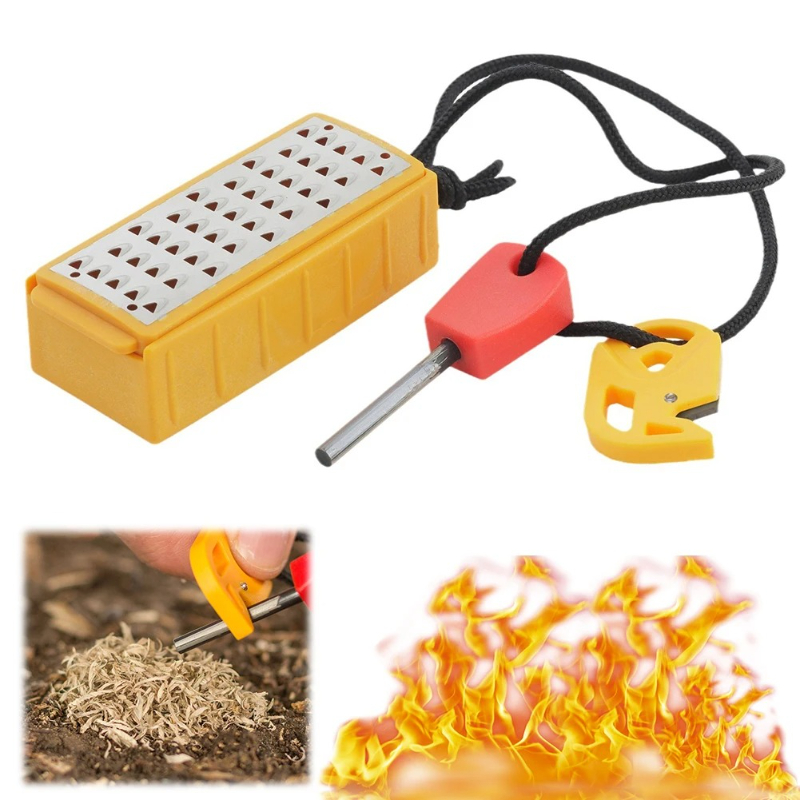 Portable Outdoor Emergency Tin - Ferro Rod Striker 评论和价格