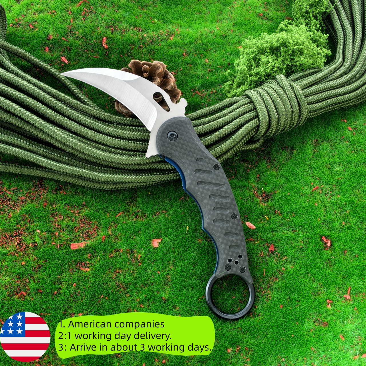 Claw shaped folding knife with - Edc Carry Knife 评论和价格