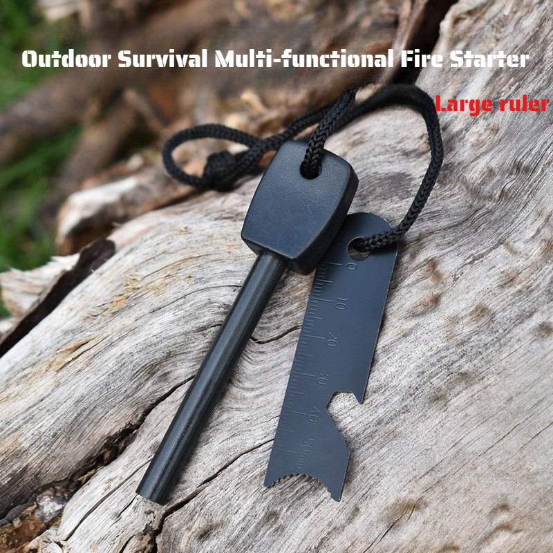 Multi-Function Wooden Handle M - Ferro Rod Striker 评论和价格