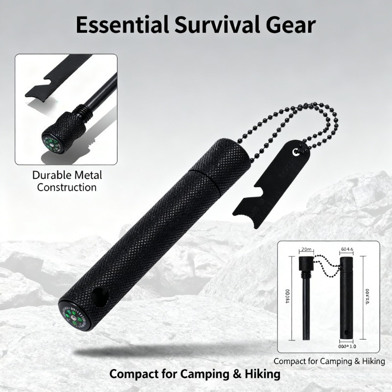 Magnesium Rod with Compass - W - Ferro Rod Striker 评论和价格