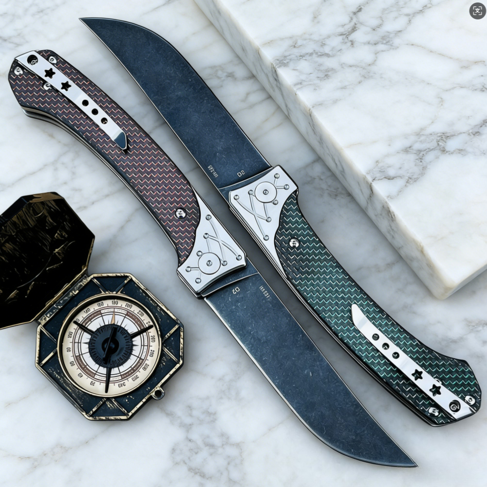 D2 Steel Folding Knife with Ca - Edc Every Day Carry おもちゃ 评论和价格